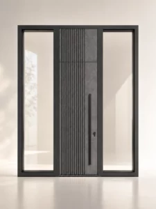 Премиальная входная дверь GABA Strata Glass с боковыми стеклянными секциями
